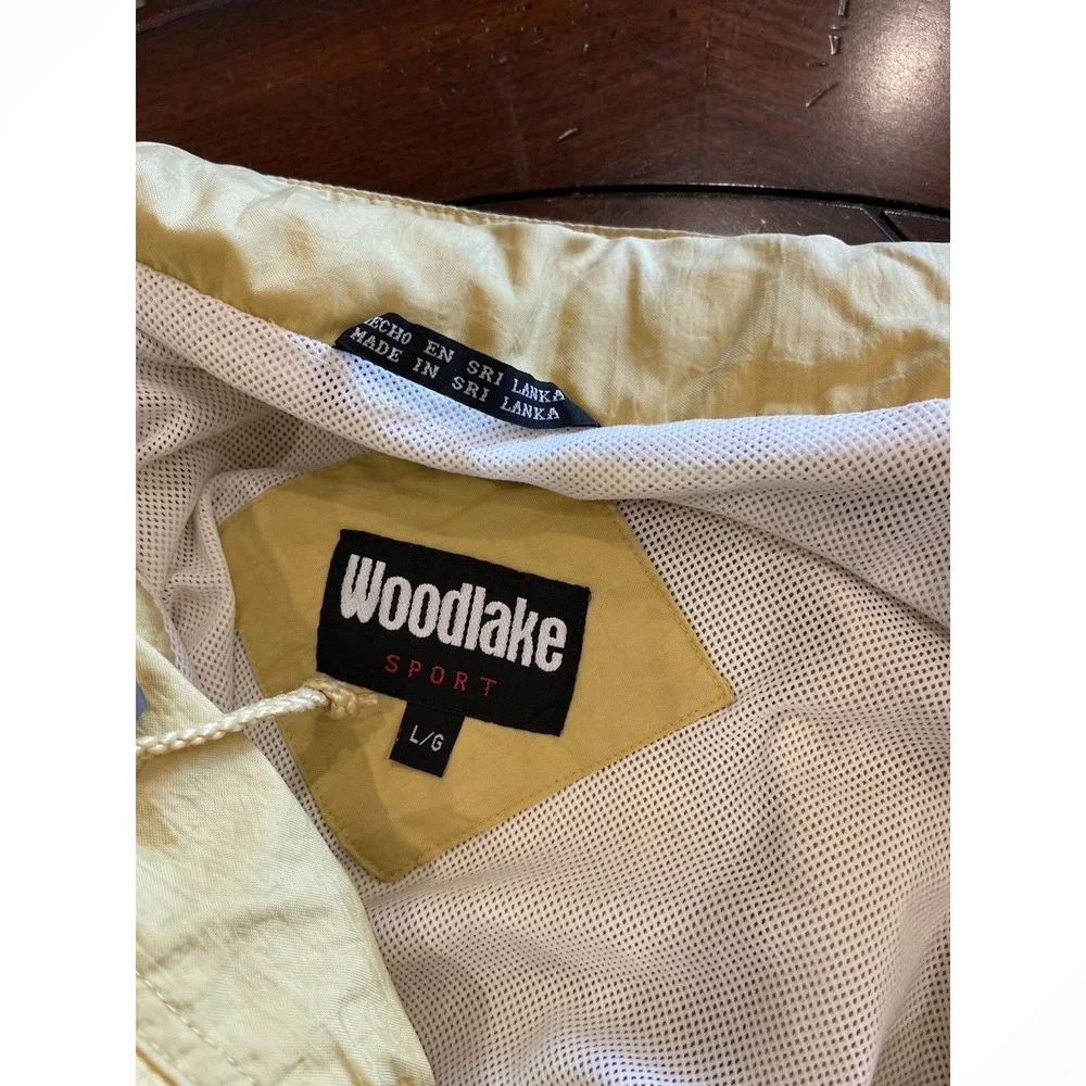Womens Vintage Butter Yellow Gorpcore Utility Windbreaker technical Jacket Large
